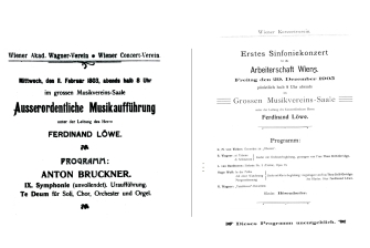 Historische Programmhefte der Wiener Symphoniker